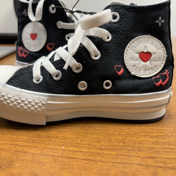 Girls Converse High Top All Star Sneakers Size12 - Picture 4 of 6